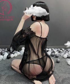 Váy ngủ voan xuyên thấu trễ vai sexy VN092B 3 Váy ngủ voan xuyên thấu trễ vai sexy VN092B 8