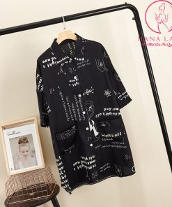 Đầm ngủ sơ mi lụa siêu cấp - Đen PJ404 7 Đầm ngủ sơ mi lụa siêu cấp - Đen PJ404 13