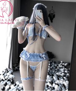 Cosplay hầu gái bra caro sexy CP242 5 Cosplay hầu gái bra caro sexy CP242 10