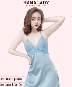 Váy ngủ lụa tơ cao cấp dây lưng sexy VN418 17