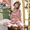 Pijama lụa tơ họa tiết tim nhí cute PJ114 2 Pijama lụa tơ họa tiết tim nhí cute PJ114 2