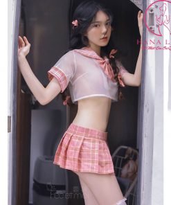 Cosplay nữ sinh croptop caro đỏ CP249 6 Cosplay nữ sinh croptop caro đỏ CP249 12
