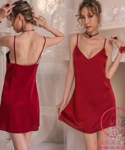 Váy ngủ lụa đơn giản mềm mịn VN321 7 Váy ngủ lụa đơn giản mềm mịn VN321 16