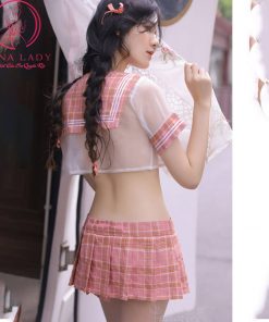 Cosplay nữ sinh croptop caro đỏ CP249 5 Cosplay nữ sinh croptop caro đỏ CP249 11
