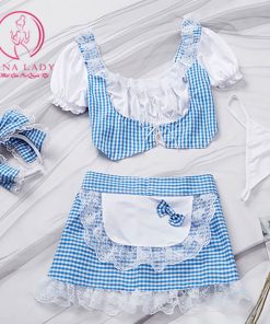Cosplay hầu gai caro hở mông sexy CP032 7 Cosplay hầu gai caro hở mông sexy CP032 14