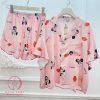 Pijama lụa cánh tiên họa tiết quả dâu cute PJ434 2 Pijama lụa cánh tiên họa tiết quả dâu cute PJ434 2