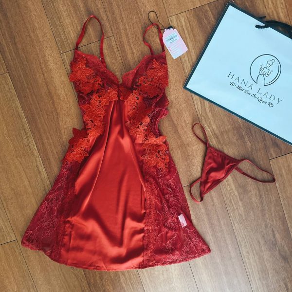 Váy ngủ lụa phối ren quyến rũ cao cấp VN432 14 Váy ngủ lụa phối ren quyến rũ cao cấp VN432 23