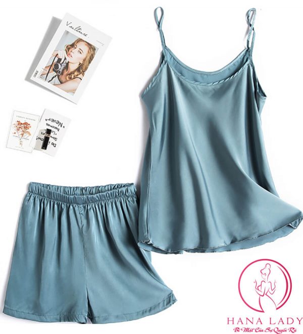 Bộ ngủ lụa tơ 2 dây cao cấp basic VN431 9 Bộ ngủ lụa tơ 2 dây cao cấp basic VN431 14