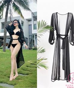 Áo choàng ngủ voan tơ dáng dài sang chảnh BN120 17