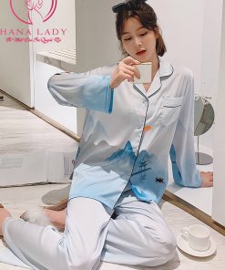 Pijama lụa tơ cao cấp ombre tiên cảnh PJ467 7 Pijama lụa tơ cao cấp ombre tiên cảnh PJ467 13