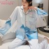 Pijama lụa tơ cao cấp ombre tiên cảnh PJ467 1 Pijama lụa tơ cao cấp ombre tiên cảnh PJ467 1