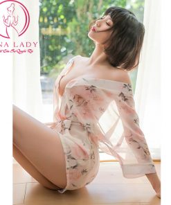 Áo choàng lụa voan hoa cao cấp quyến rũ VN426 8