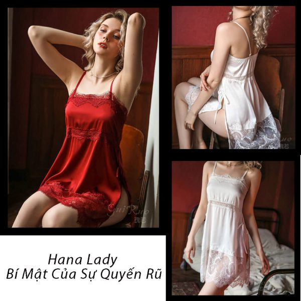 Váy ngủ lụa xẻ tà phối ren cao cấp VN433 10 Váy ngủ lụa xẻ tà phối ren cao cấp VN433 18