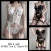 Bodysuit ren sexy nâng ngực quyến rũ kèm kẹp tất VN440 1