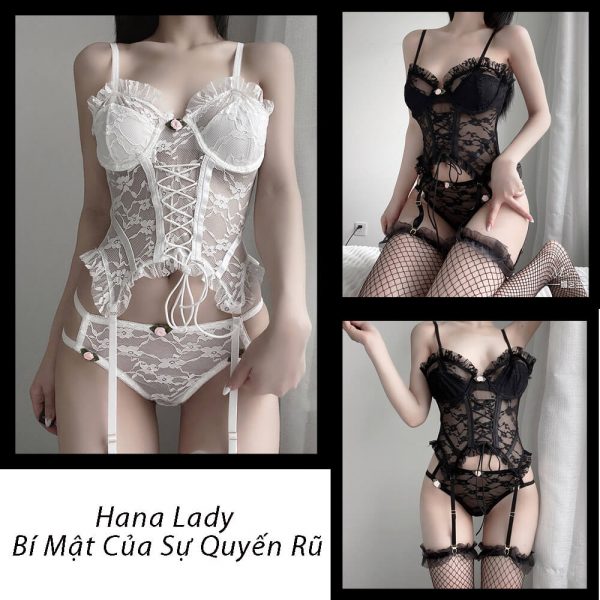 Bodysuit ren sexy nâng ngực quyến rũ kèm kẹp tất VN440 9 Bodysuit ren sexy nâng ngực quyến rũ kèm kẹp tất VN440 16
