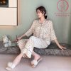 Pijama lụa tơ đồ mặc nhà cánh tiên cao cấp PJ473 2
