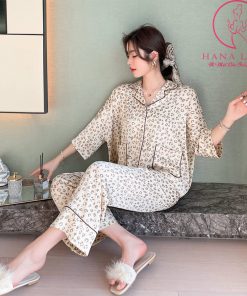 Pijama lụa tơ đồ mặc nhà cánh tiên cao cấp PJ473 9