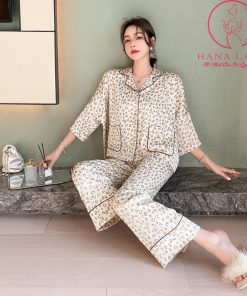 Pijama lụa tơ đồ mặc nhà cánh tiên cao cấp PJ473 8