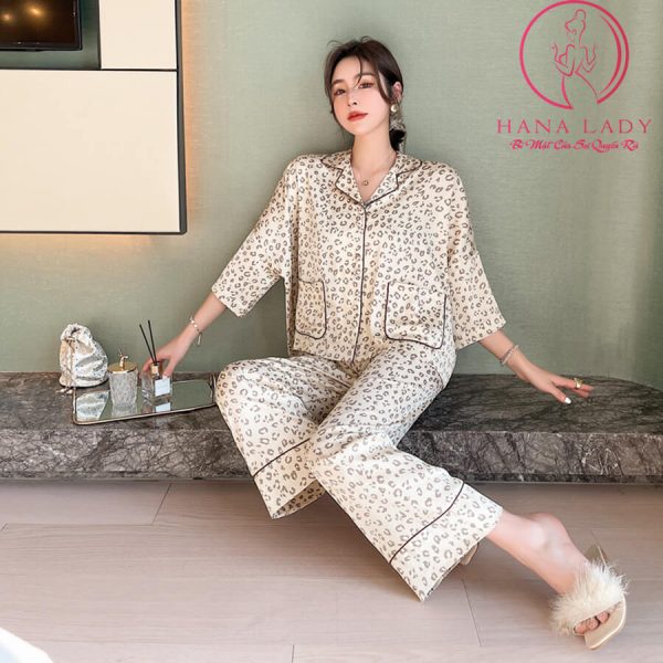 Pijama lụa tơ đồ mặc nhà cánh tiên cao cấp PJ473 11