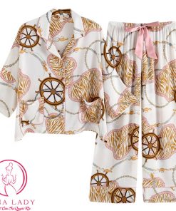 Pijama lụa cánh tiên cao cấp họa tiết sang chảnh PJ474 9