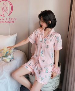 Đồ ngủ pijama lụa tơ họa tiết voi hồng cao cấp PJ486 4 Đồ ngủ pijama lụa tơ họa tiết voi hồng cao cấp PJ486 10