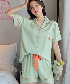 Pijama lụa tơ cao cấp túi phối sang chảnh PJ490 16