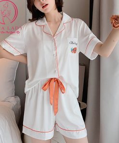 Pijama lụa tơ cao cấp túi phối sang chảnh PJ490 14