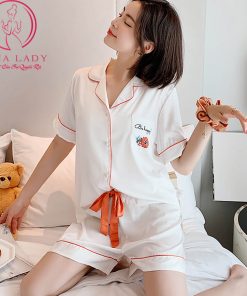 Pijama lụa tơ cao cấp túi phối sang chảnh PJ490 11