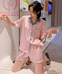 Đồ ngủ pijama lụa tơ trơn cổ phối màu cao cấp PJ492 3 Đồ ngủ pijama lụa tơ trơn cổ phối màu cao cấp PJ492 8