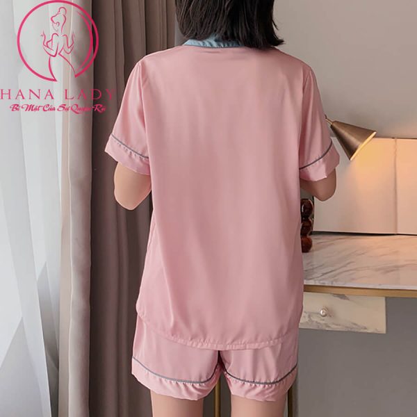 Đồ ngủ pijama lụa tơ trơn cổ phối màu cao cấp PJ492 8 Đồ ngủ pijama lụa tơ trơn cổ phối màu cao cấp PJ492 13