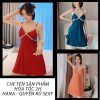 Váy ngủ lụa phối viền ngực trơn cao cấp (có mút ngực) VN441 1 Váy ngủ lụa phối viền ngực trơn cao cấp (có mút ngực) VN441 1