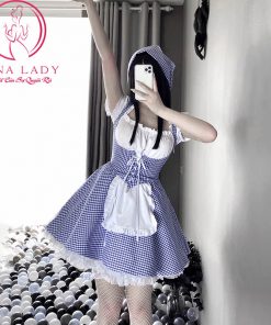 Cosplay hầu gái caro Lolita siêu cute CP262 9