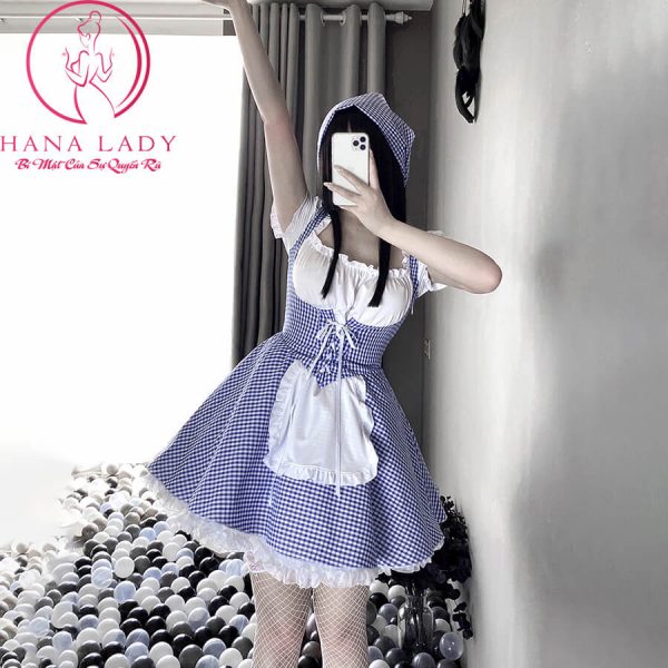 Cosplay hầu gái caro Lolita siêu cute CP262 16