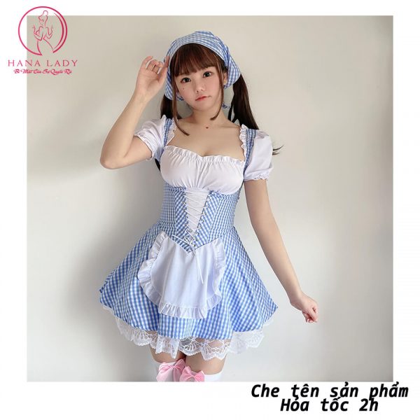 Cosplay hầu gái caro Lolita siêu cute CP262 14