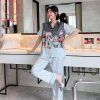 Pijama lụa tơ họa tiết họa hình đáng yêu PJ501 2 Pijama lụa tơ họa tiết họa hình đáng yêu PJ501 2