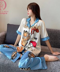 Pijama lụa tơ họa tiết hoạt hình cao cấp PJ500 6 Pijama lụa tơ họa tiết hoạt hình cao cấp PJ500 11
