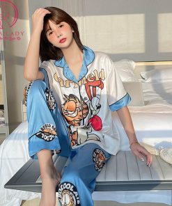 Pijama lụa tơ họa tiết hoạt hình cao cấp PJ500 5 Pijama lụa tơ họa tiết hoạt hình cao cấp PJ500 10