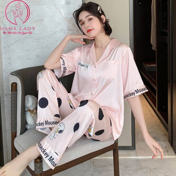 Pijama lụa tơ cao cấp phối bi to PJ498 12