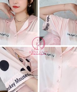 Pijama lụa tơ cao cấp phối bi to PJ498 8