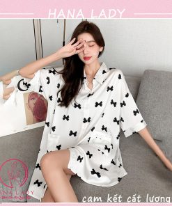 Váy ngủ pijama họa tiết nơ cao cấp ,đồ ngủ pijama PJ503 7 Váy ngủ pijama họa tiết nơ cao cấp ,đồ ngủ pijama PJ503 14