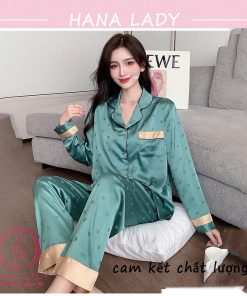 Pyjama lụa cao cấp bọa tiết tím PJ505 13
