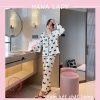 Pijama tay dài họa tiết nơ cao cấp PJ504 2