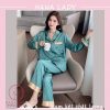Pyjama lụa cao cấp bọa tiết tím PJ505 2 Pyjama lụa cao cấp bọa tiết tím PJ505 2