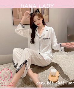 Pijama đồ ngủ lụa phối ren ống xẻ cao cấp PJ506 11 Pijama đồ ngủ lụa phối ren ống xẻ cao cấp PJ506 34