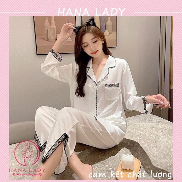 Pijama đồ ngủ lụa phối ren ống xẻ cao cấp PJ506 25 Pijama đồ ngủ lụa phối ren ống xẻ cao cấp PJ506 48