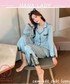 Pijama đồ ngủ lụa phối ren ống xẻ cao cấp PJ506 6 Pijama đồ ngủ lụa phối ren ống xẻ cao cấp PJ506 29