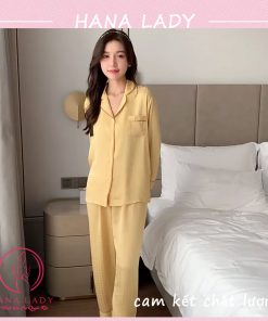 Pijama lụa gấm vàng siêu sang PJ508 15