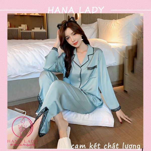 Pijama đồ ngủ lụa phối ren ống xẻ cao cấp PJ506 27 Pijama đồ ngủ lụa phối ren ống xẻ cao cấp PJ506 50