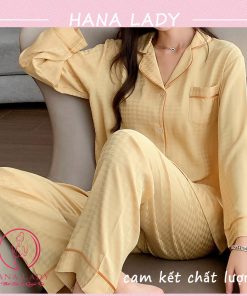 Pijama lụa gấm vàng siêu sang PJ508 13
