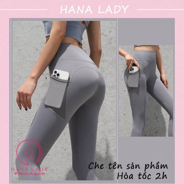 Quần tập gym, yoga poly có túi cao cấp QG01 27